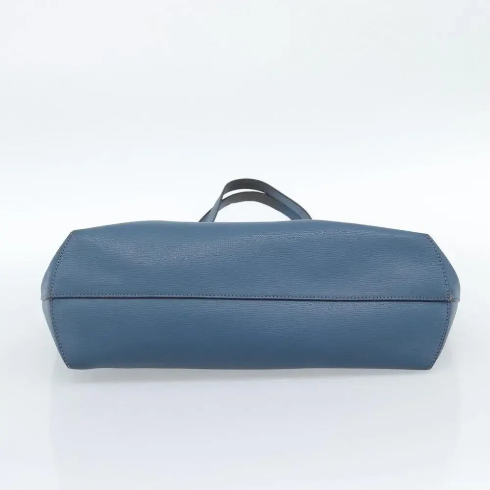 Fendi Leather FF Tote Blue